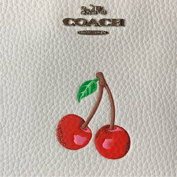NWT Coach White with Cherries Wristlet - Picture 4 of 12